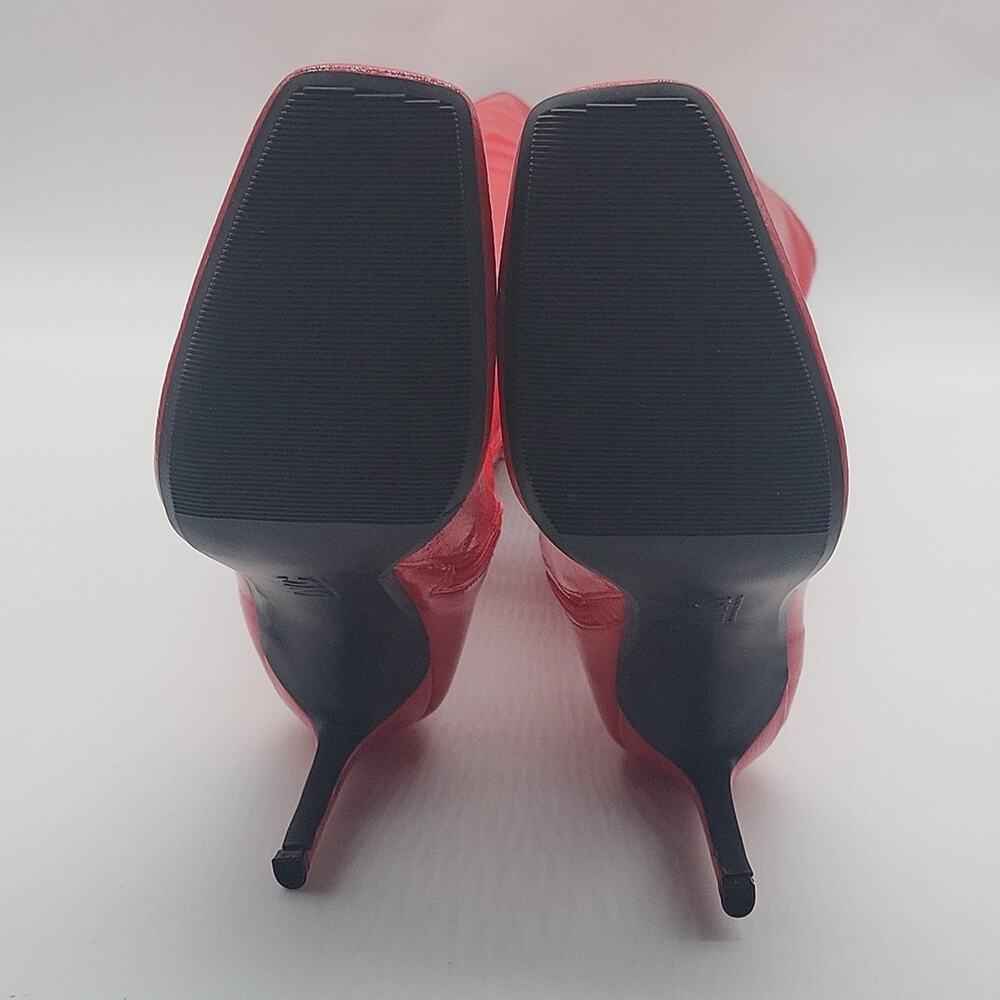 I.N.C. International Concepts Keenahp Red Patent Over-the-Knee Boots 9.5M Vegan - Picture 9 of 11